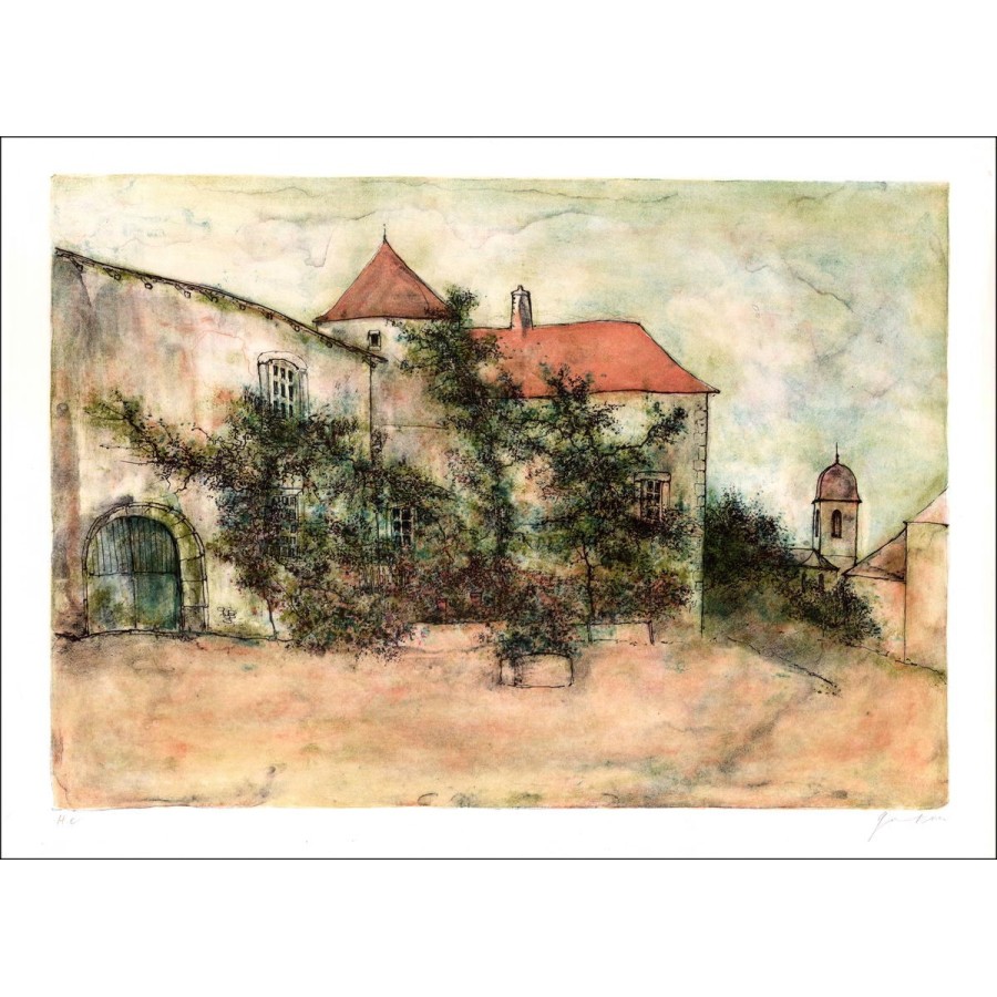 Acquista Bernard Gantner Agriturismo Litografia originale