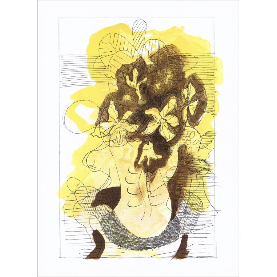 Georges BRAQUE - Lithograph "Bouquet de fleurs 01" 35x26cm - 1955