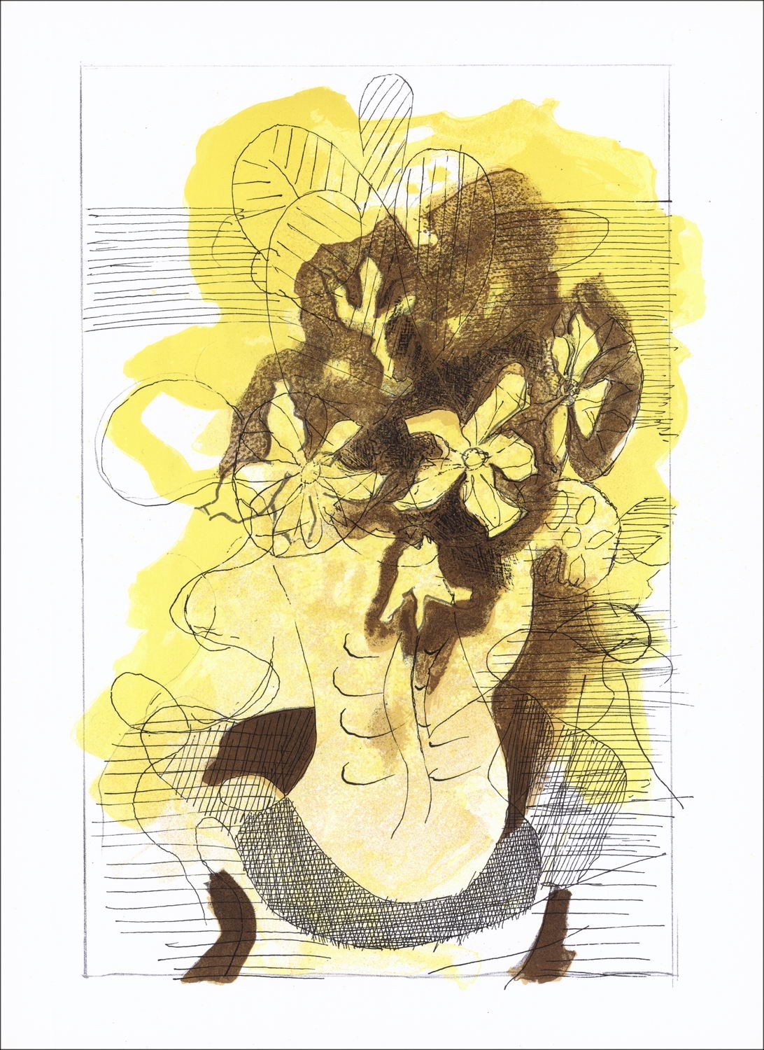 Georges Braque - Litografia "Bouquet of Flowers 01" 35x26cm - 1955