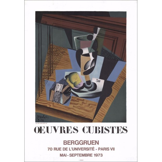 Juan Gris - Litografia originale Galleria Berggruen, 1973