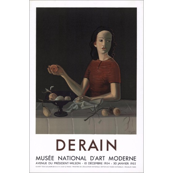 André DERAIN - Lithfra_Latn "Expositie Nationaal Museum van Moderne Kunst, Parijs" 76x50cm - 1954