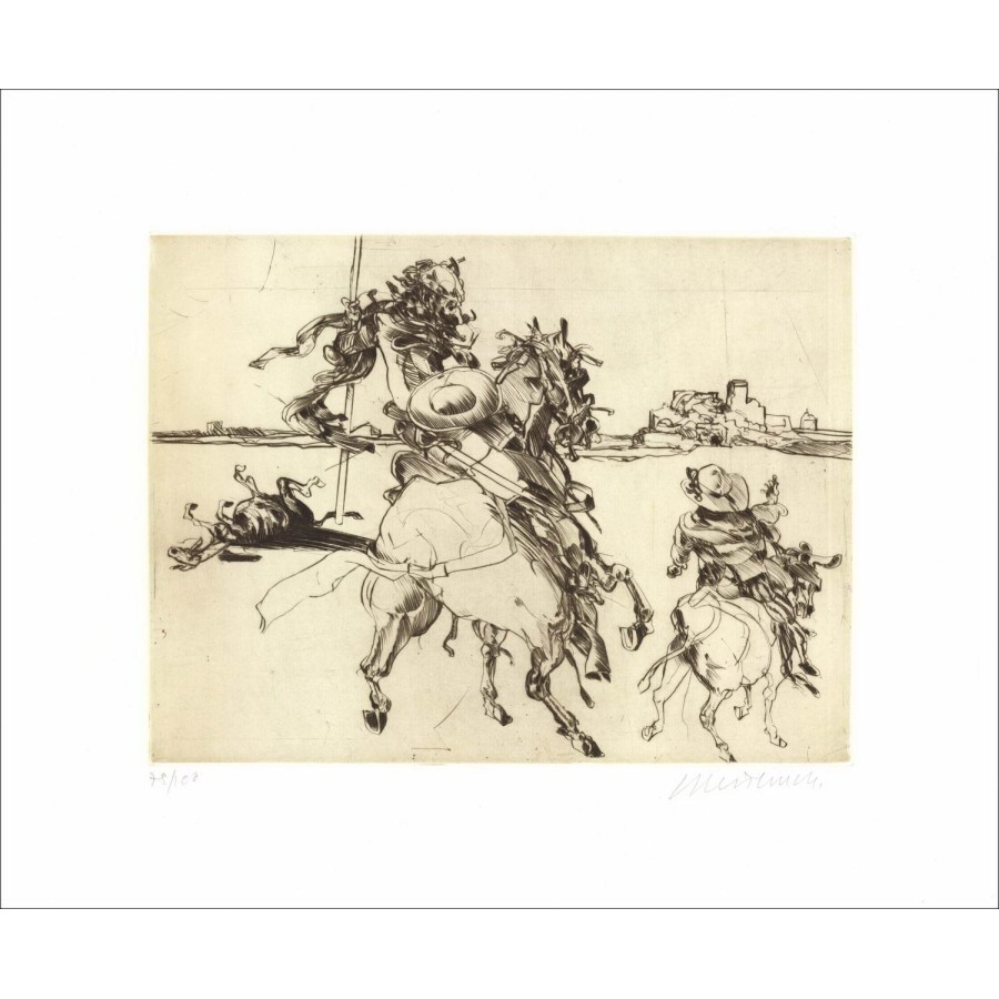 Kaufen Sie Claude Weisbuch Don Quijote und Sancho Panza Original Gravur