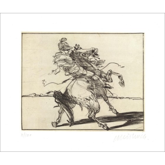 Acquista Incisione originale Claude Weisbuch Il Cavalier ha il drago 