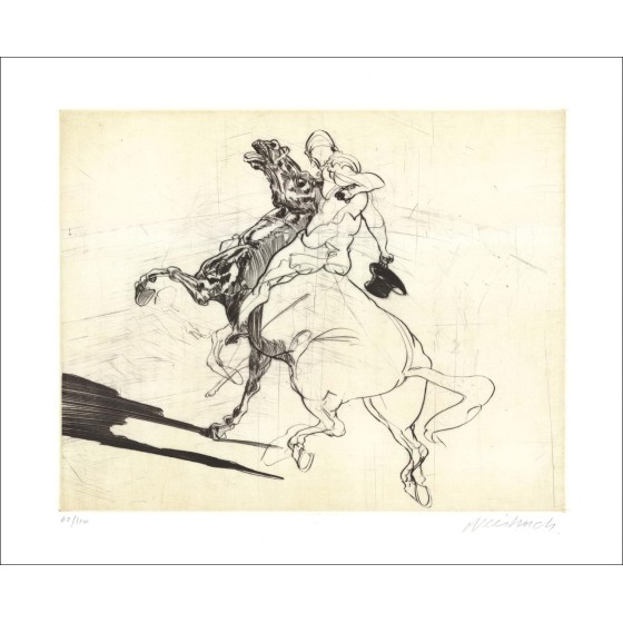 Koop Claude WEISBUCH Oorspronkelijke gravure Gedenkteken van de Zingaros 1989