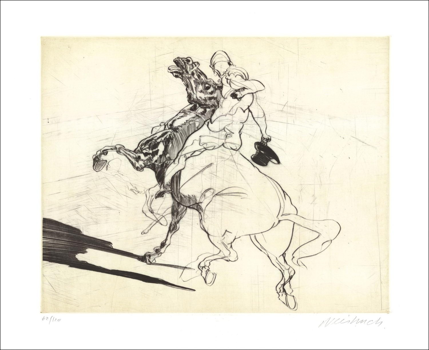 Acquista Claude Weisbuch Original Engraving Souvenir di Zingaros 1989