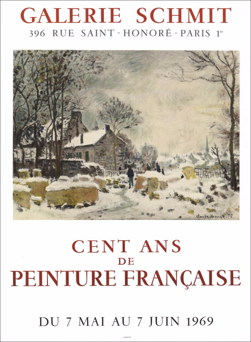 Claude MONET - Litografia "Esposizione Galleria Schmit, Parigi" 65x47cm - 1969