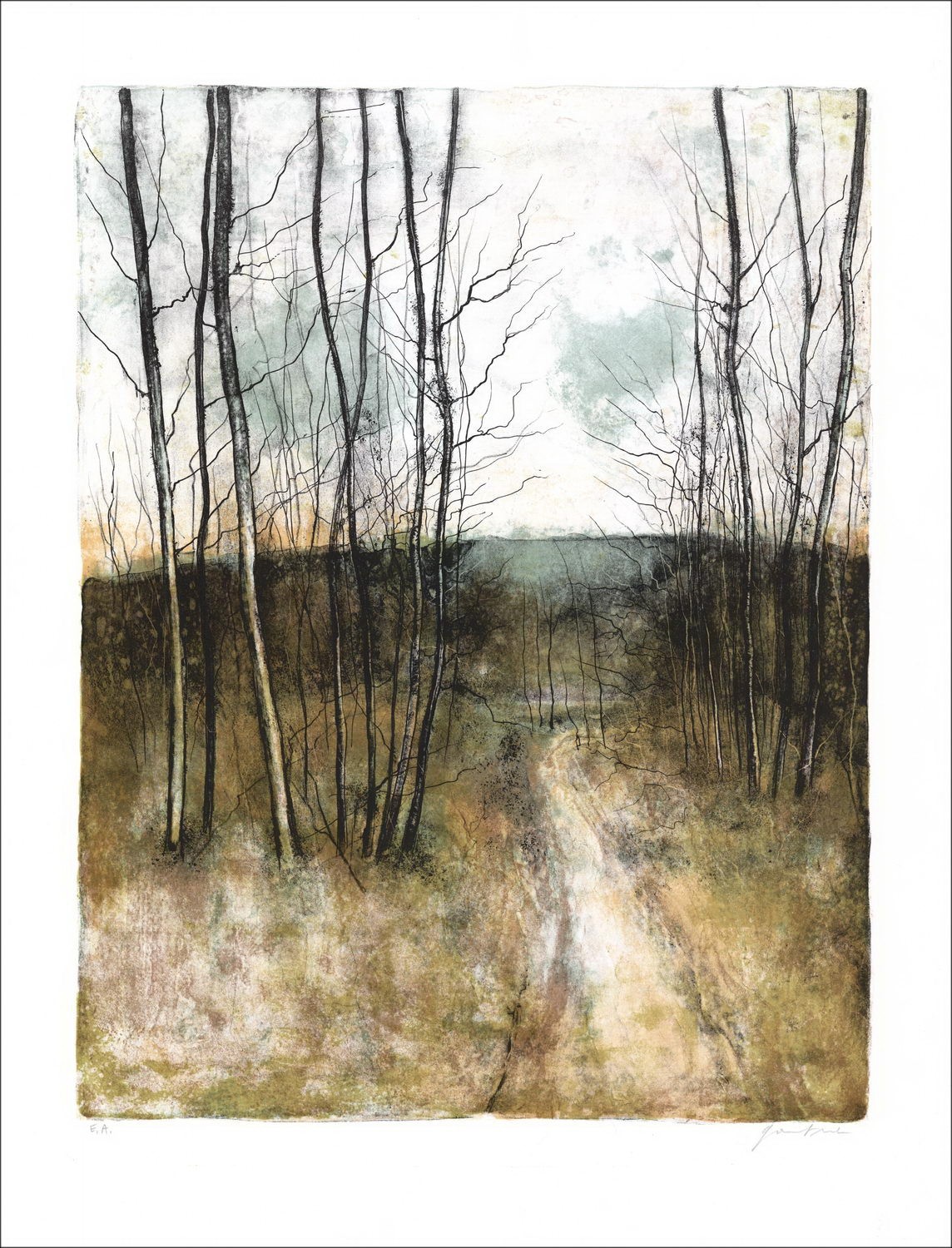 Kaufen Sie Bernard Gantner Original Lithographic Wald Landscape