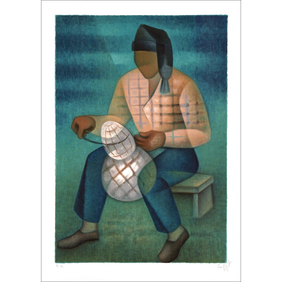 Acquista Litografo originale Louis Toffoli The Nazaré Pescatore 1978