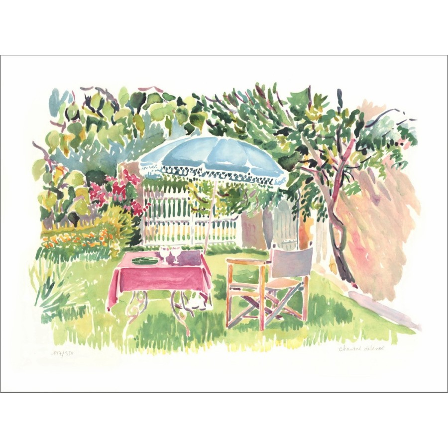 Il giardino - Litografia originale numerata e firmata a matita dall'artista - Gamma di budget, piccolo prezzo, decorazione, lavo