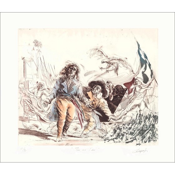 Jean Dupuis - Originele lithografie "voor een idee"