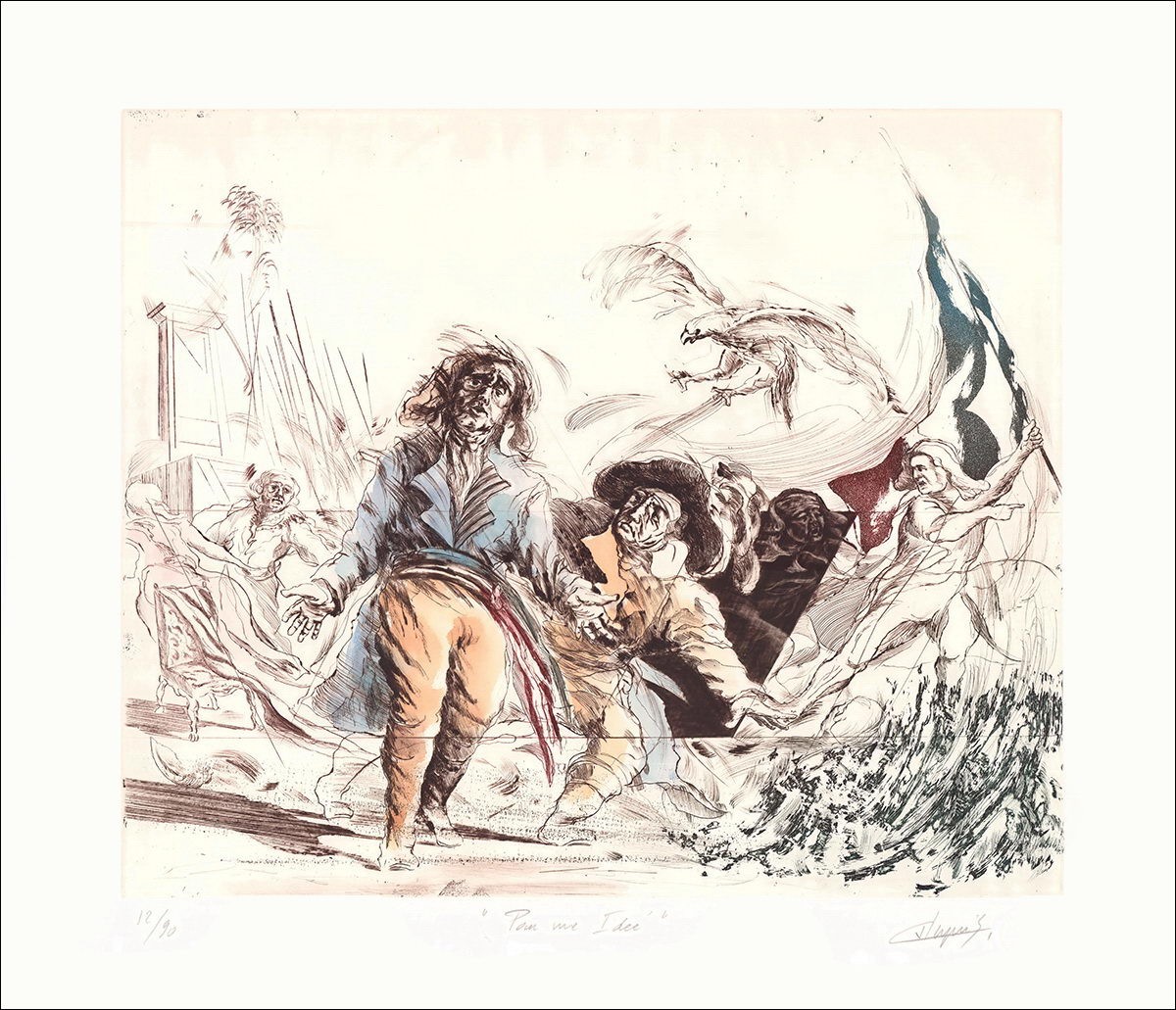Jean Dupuis - Litografia originale "per un'idea"