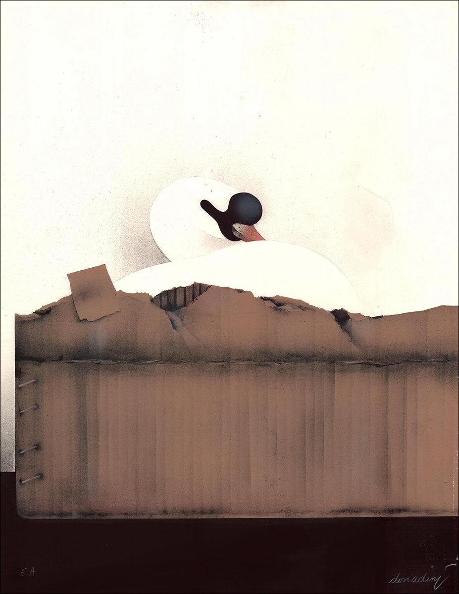 Jean-Paul DONADINI "Le cygne"  Lithographie Originale sur papier vélin, signée au crayon et numérotée