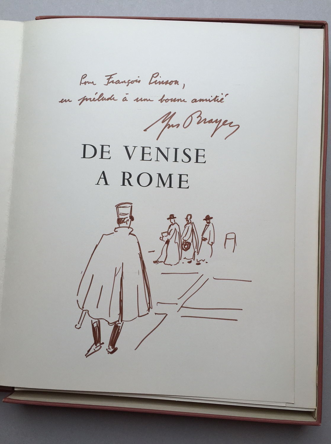 Koop Yves Brayer geïllustreerd Venetië Werk in Rome originele tekening in inkt