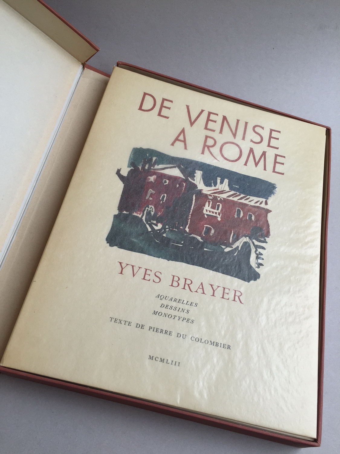 Acquista Yves Brayer Illustrated Venice Lavoro a Roma Disegno originale in Inchiostro