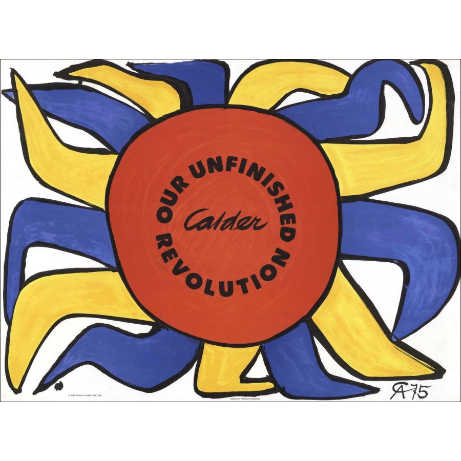 "Our Unfinished Revolution" by Alexander Calder 1976 - Original Lithograph