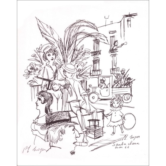 Philippe Walnut - Santa Clara (1962), lithografie