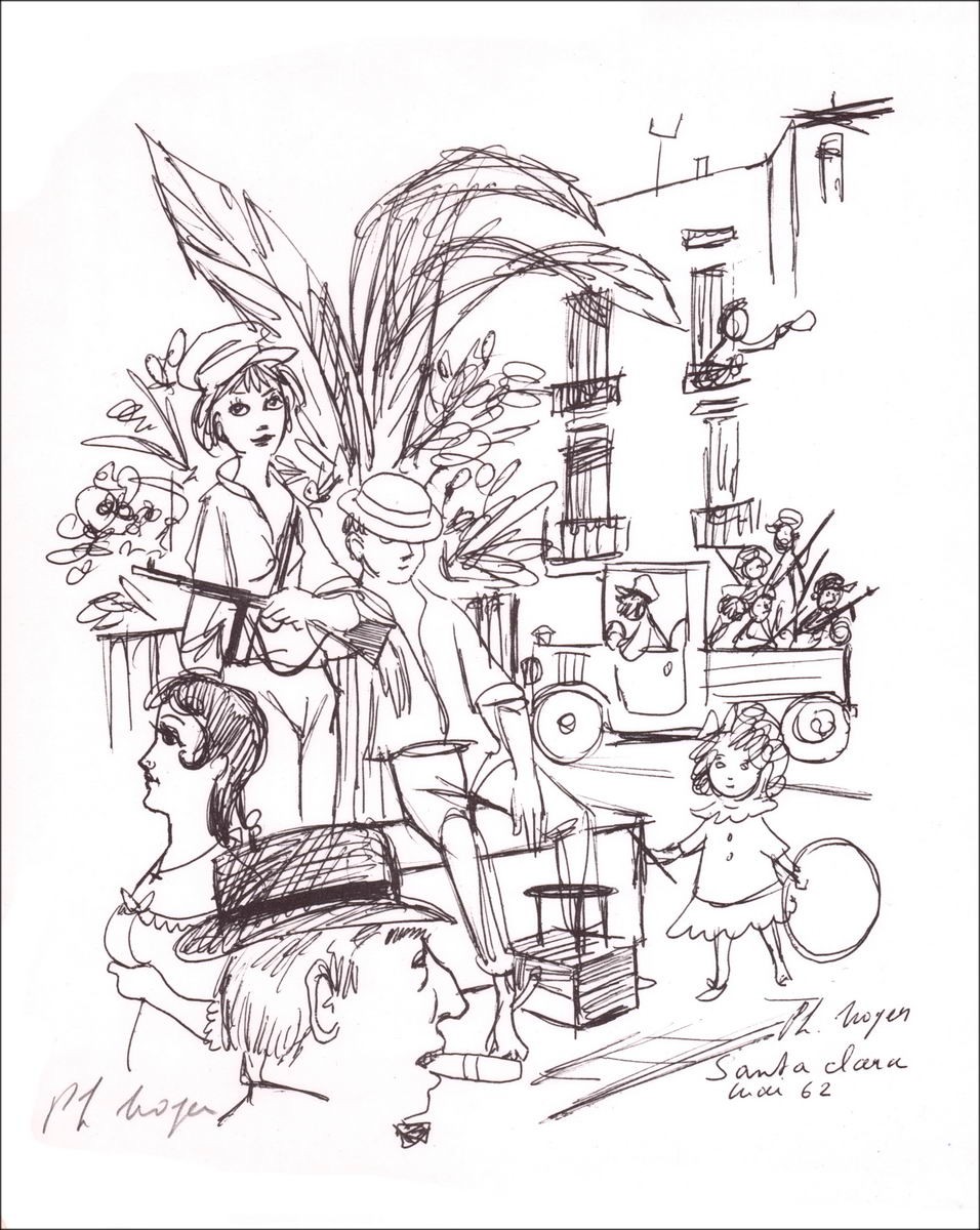 Philippe Walnut - Santa Clara (1962), Lithographie