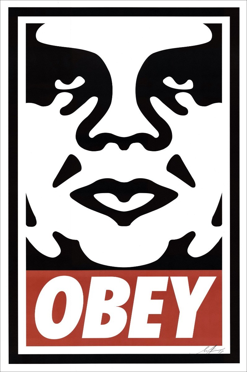 Shepard Faisy - Obey-Symbol, originaler Siebdruck