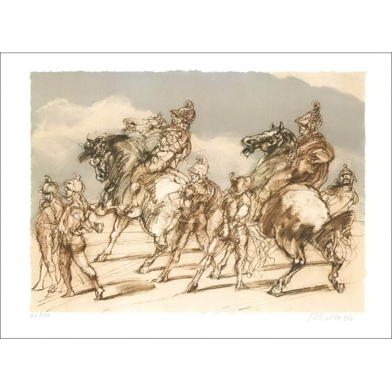 Koop Claude Weisbuch Original Litho de terugkeer van helden