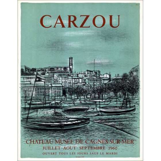 Kaufen von lithographie von jean carzou château museum cagnes-sur-mer