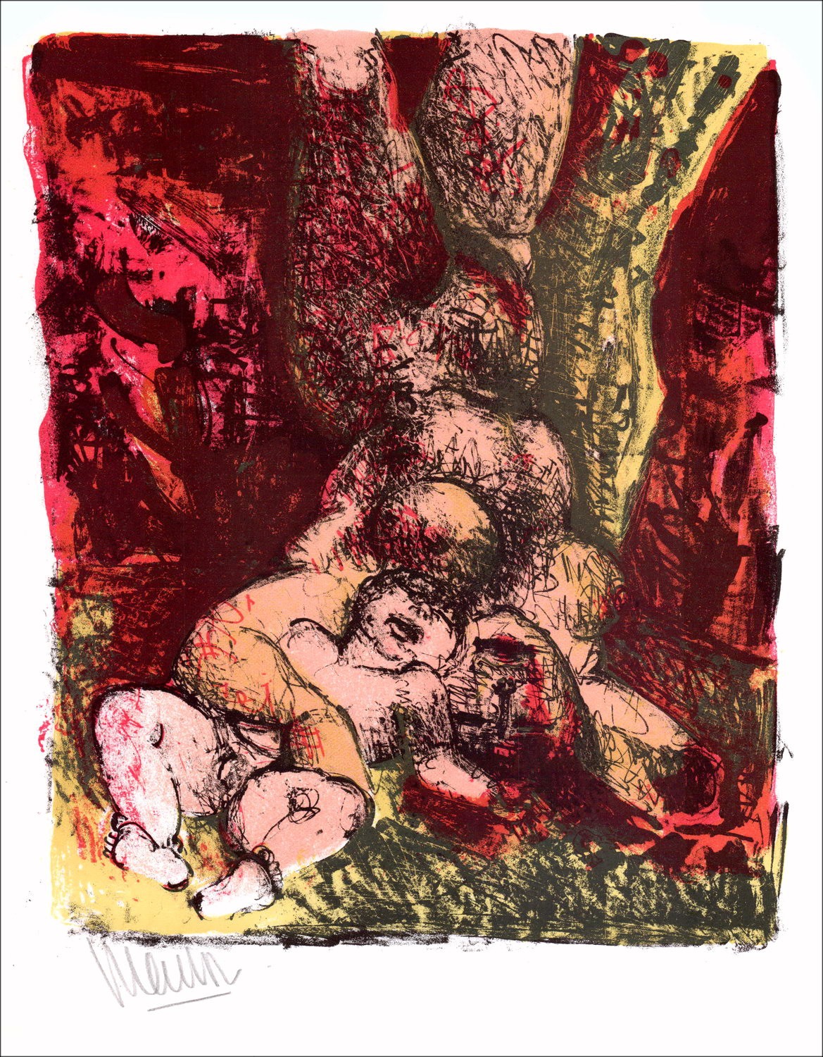Blasco MENTOR : Composition  Circa 1963, lithographie originale 