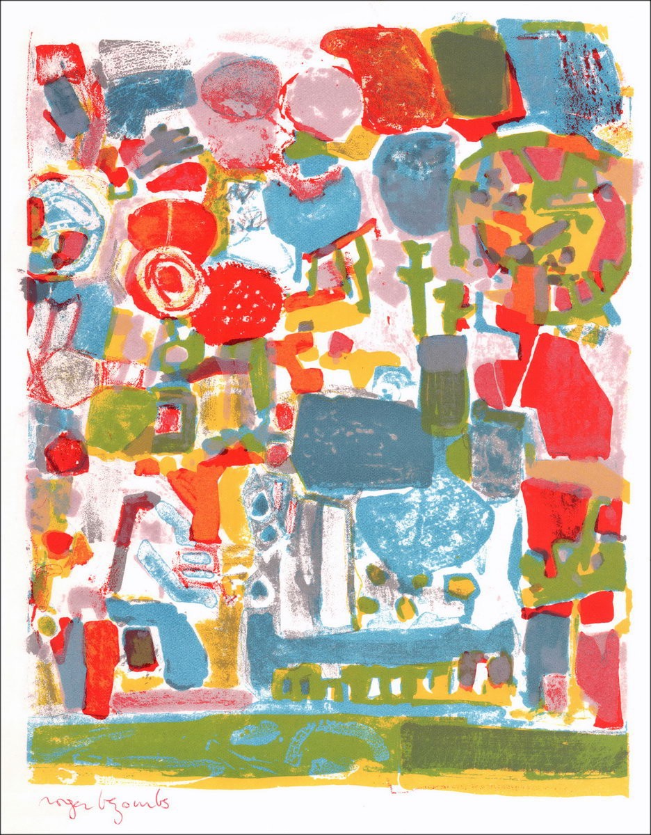Roger Bezoms: Zusammensetzung circa 1963, Original-Lithographie 
