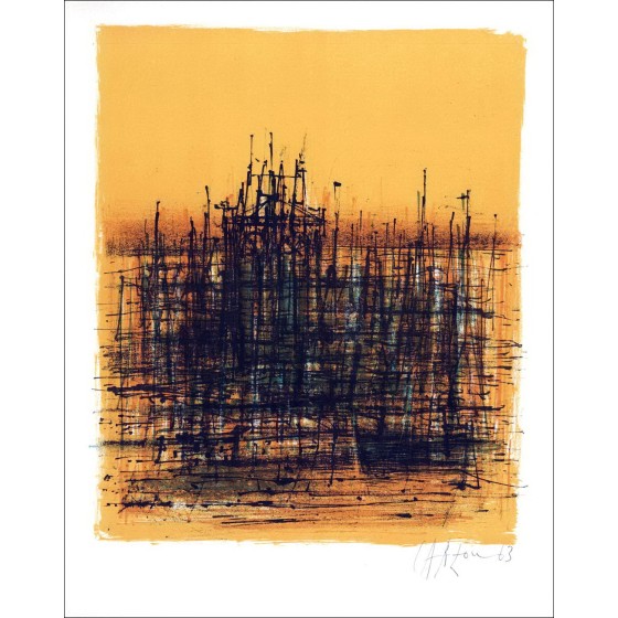 Kaufen Sie Original-Lithographie von Jean Carzou-Landschaft um 1963 