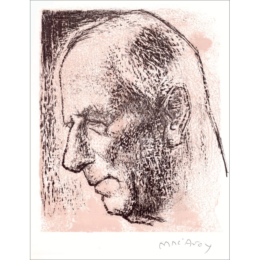MAC'AVOY - Lithographie Originale "Portrait" 27x21cm - 1963