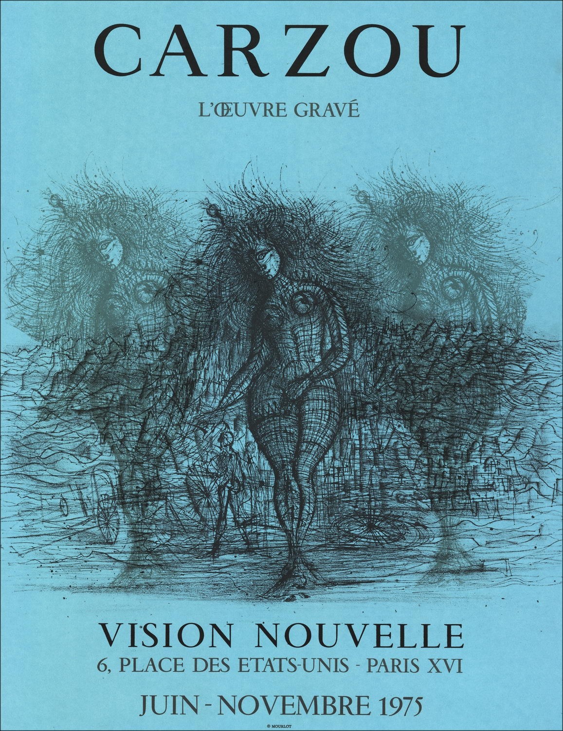 Achat Lith MO MOURLOT Jean CARZOU Expositie, Visionfra_Latnelle, Parijs