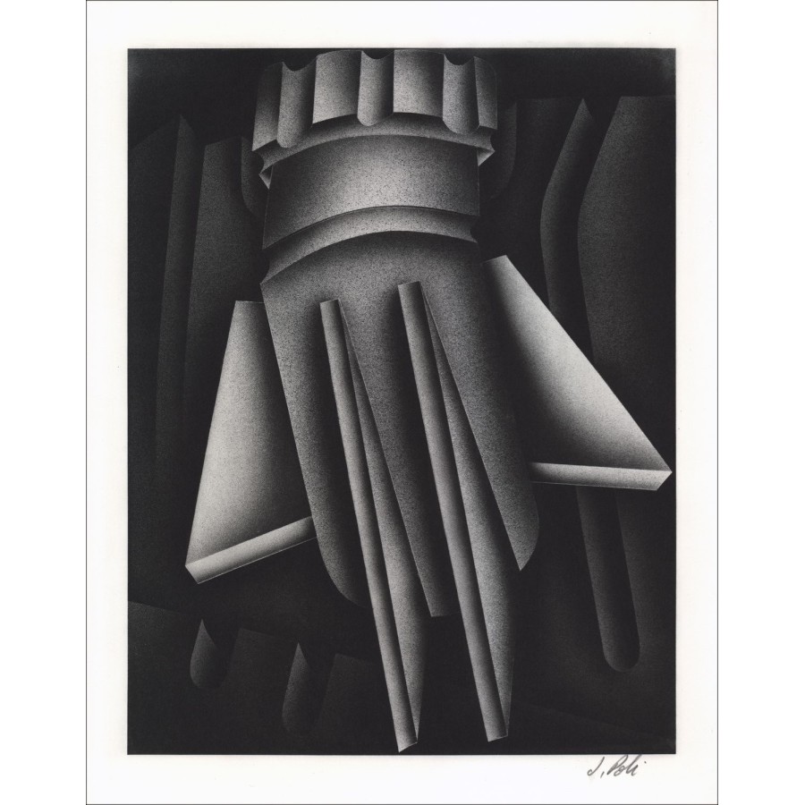 Jacques Poli: "Composiiton 01" Litografía original 40x32cm - Firmado en lápiz y numerado