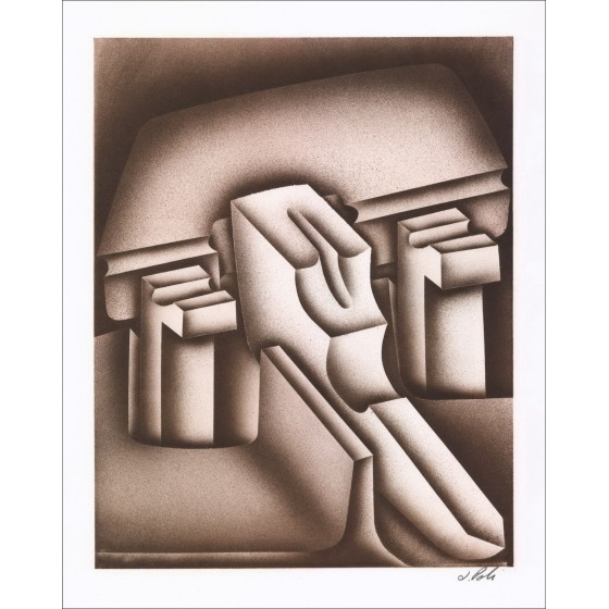 Jacques Poli: "Composiiton 04" Litografía original 40x32cm - Firmado en lápiz y numerado