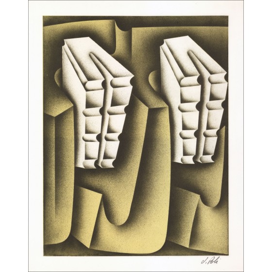 Jacques POLI: "Composiiton 05" Lith 40 Originaal 40x32cm - gesigneerd met potlood en genummerd