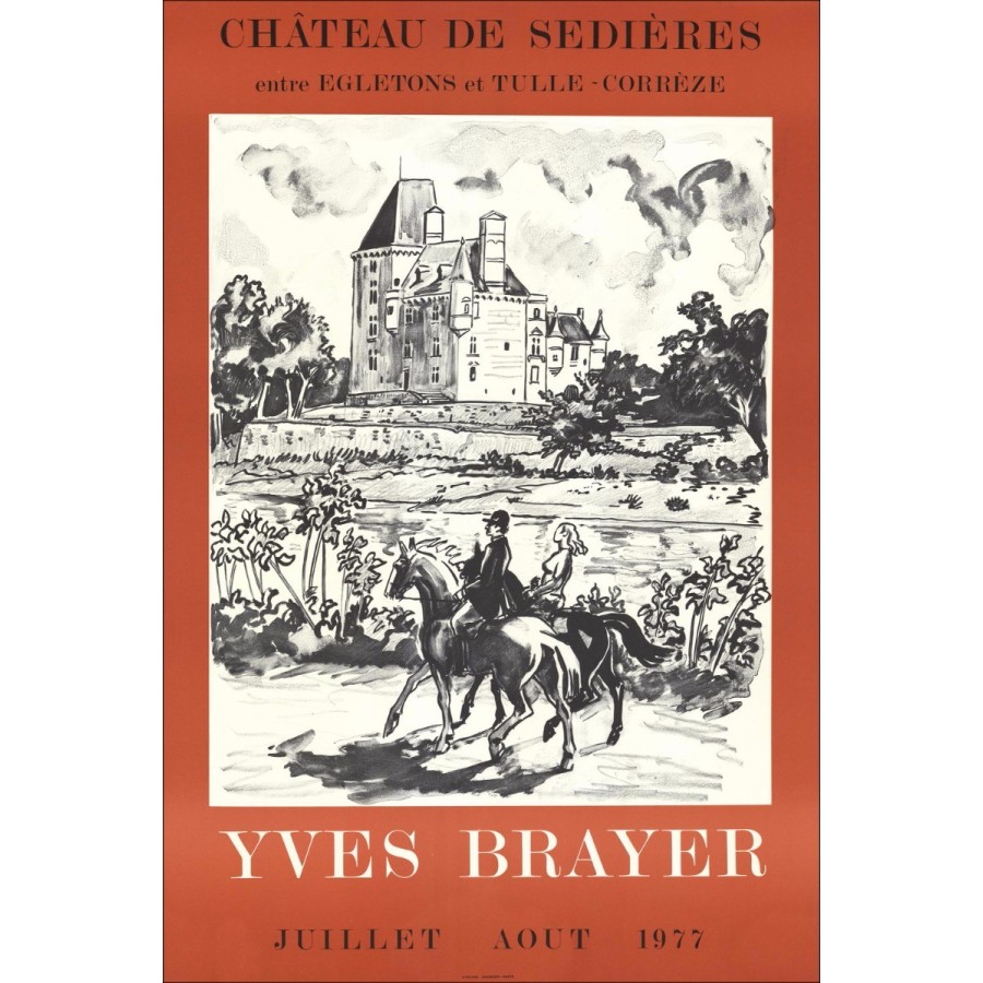 Acheter Exposition Château de Sedières de 1977 lithographie Yves BRAYER 