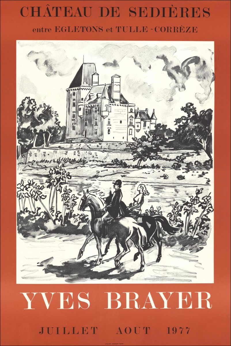 Comprar 1977 Sedish Castle Exposición Litografía Yves Baja 