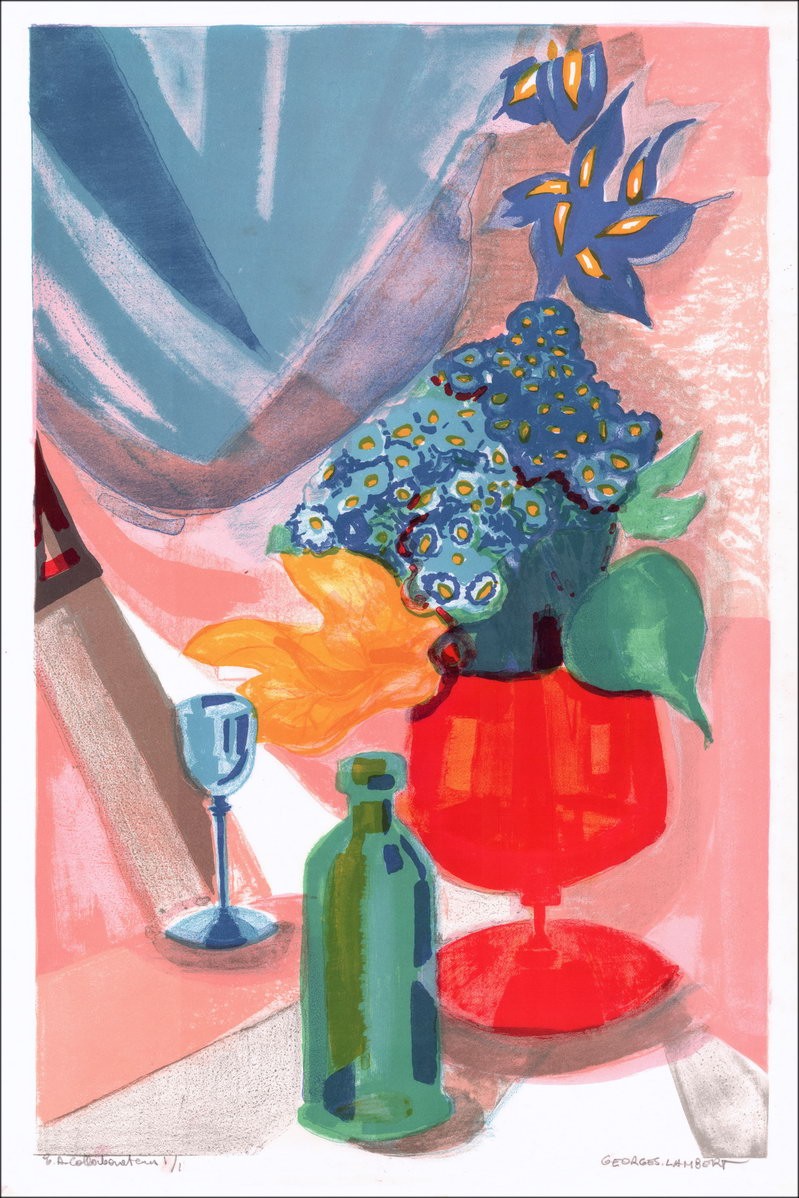 Georges Lambert - Litografia originale "Still Life"