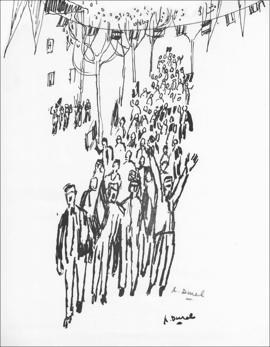 Auguste Durel - Personages (1963), Litho