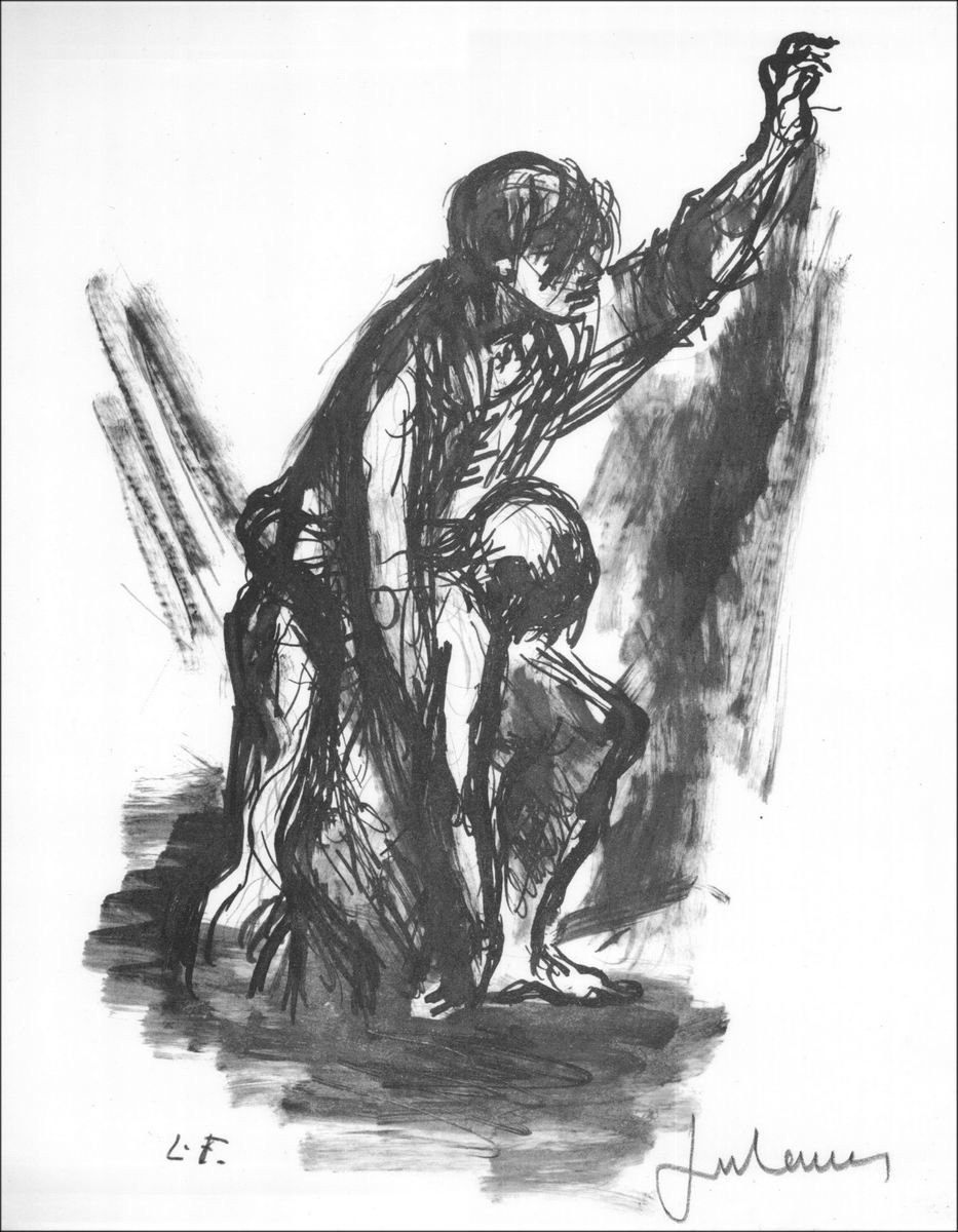 Lucien Fontanarosa - 1963 Lithografie van een 27x21cm-formaat ondertekend door de kunstenaar