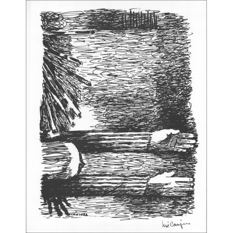 Noah Canjura - Original-Lithographie "Komposition" von Hand signiert