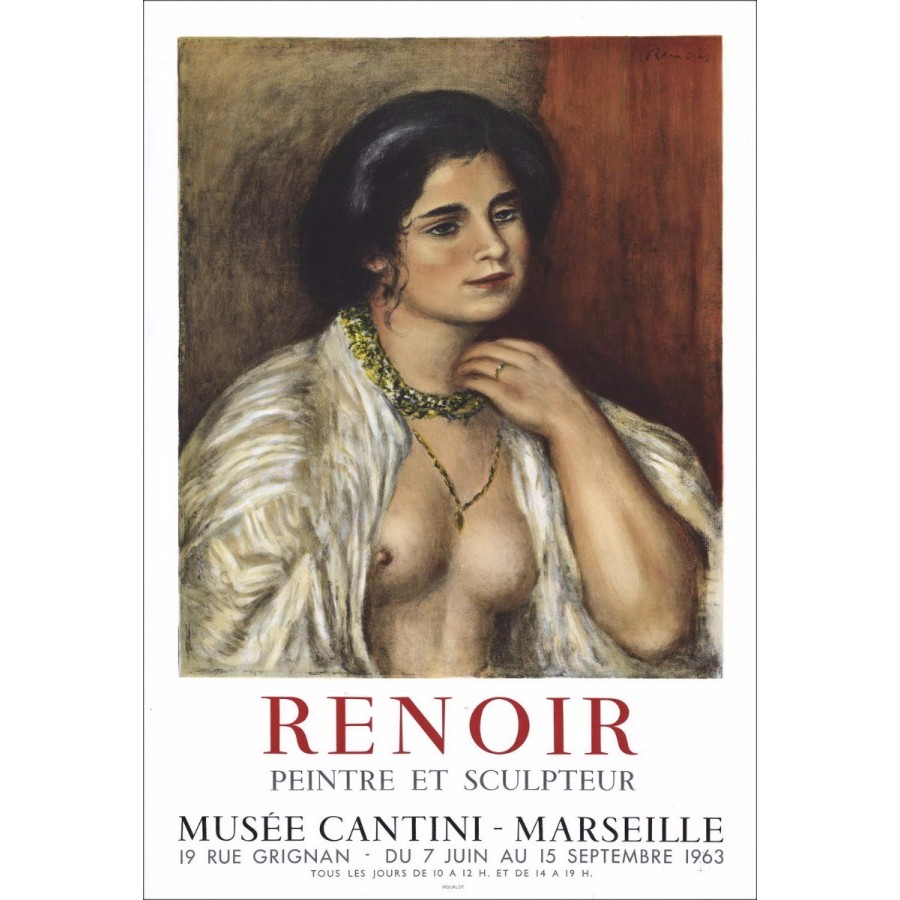 Auguste Renoir - Litografia "Museo della mostra Cantini, Marsiglia" 75x52cm - 1963