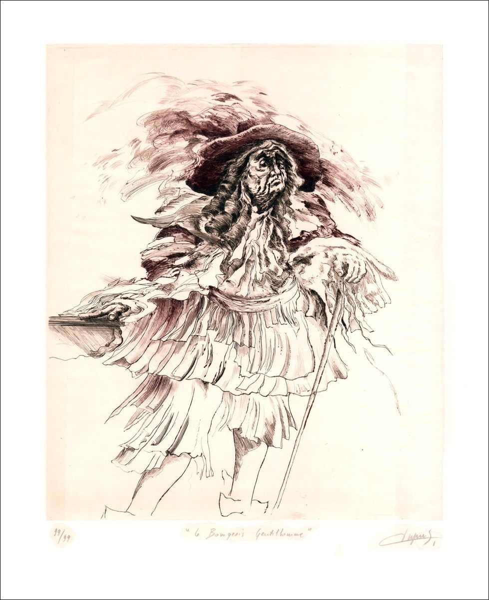 Jean Dupuis - Litografia originale "The Borgeois Gentleman"