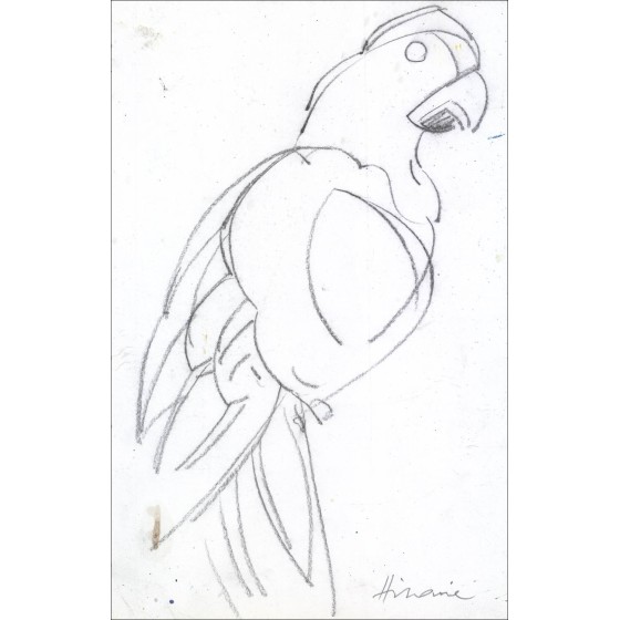 Camille Hilaire 'Le Parrot' - Original Study Design ondertekend