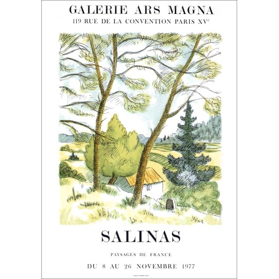 Marcel Charles Laurent Salinas - Litografia "Esposizione Ars Magna Gallery, Parigi" 76x54cm - 1977