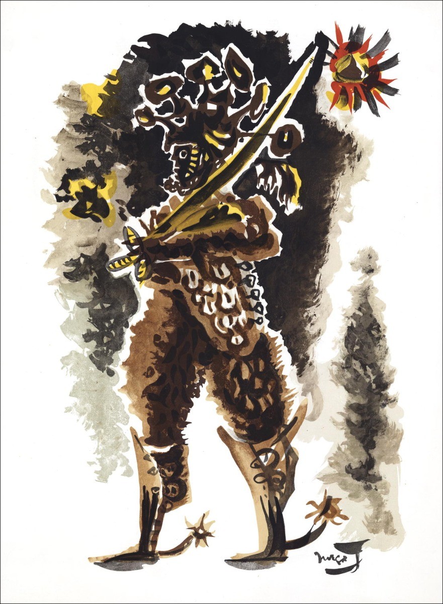Jean Lurçat - Lithoschijf "karakter" 65x49cm