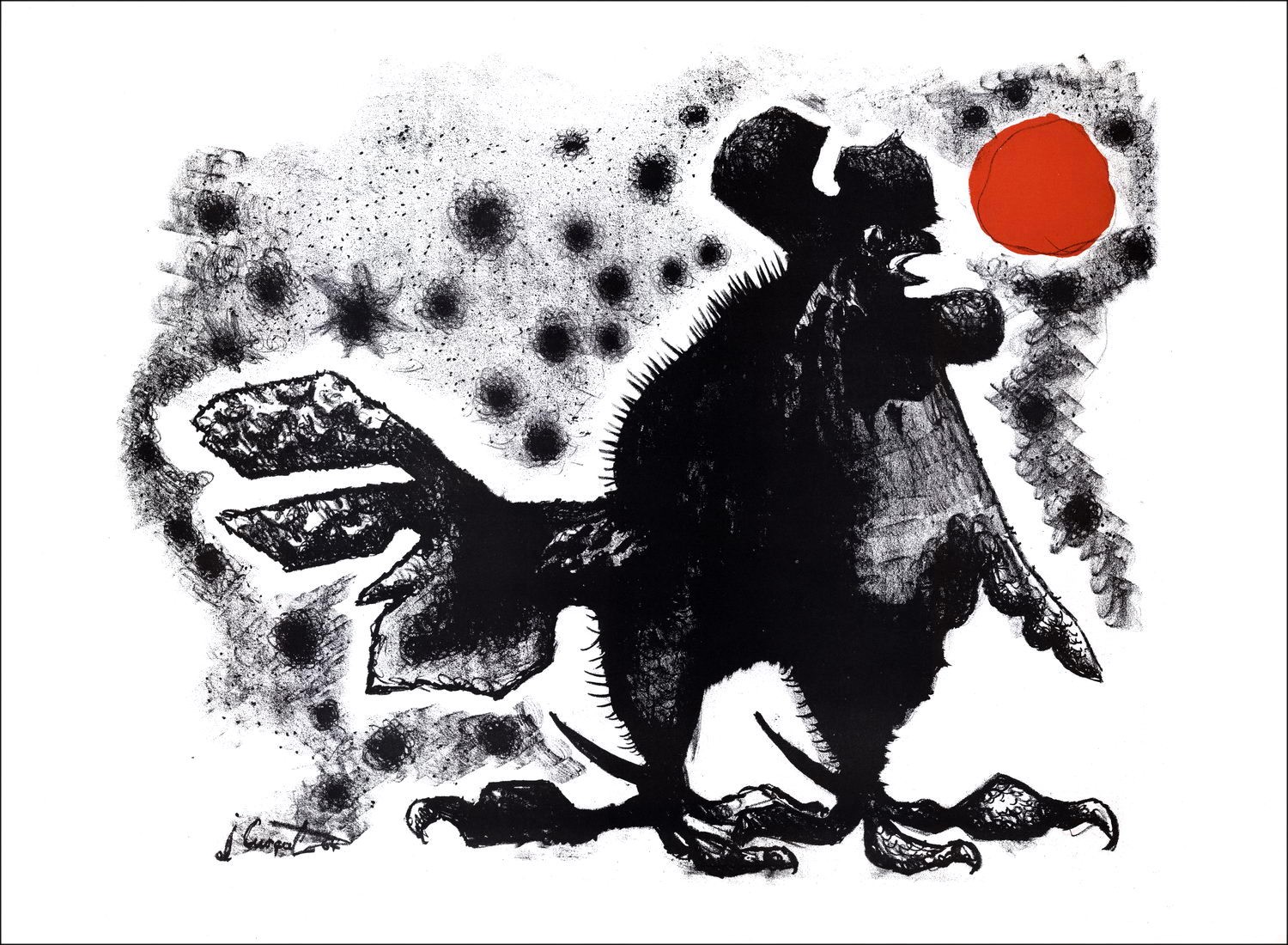 Jean Lurçat - Lithographie "Der Hahn" 55x76cm