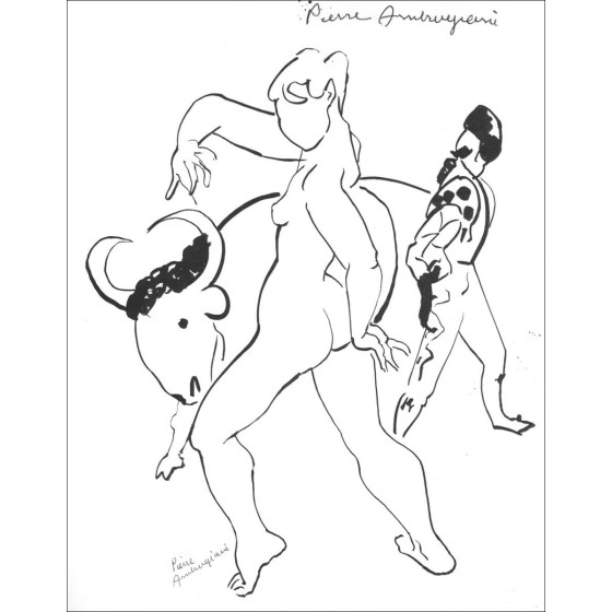 Pierre Ambrogiani - 1963 Litografía de un formato de 27x21cm firmado por el artista