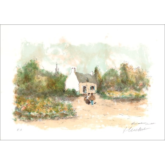 Urbain HUCHET: De hut van een zondaar, getekend