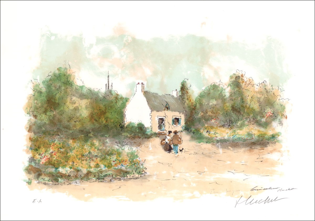 HUCHET URBANO: la cabina pecaminosa, litografía original firmada