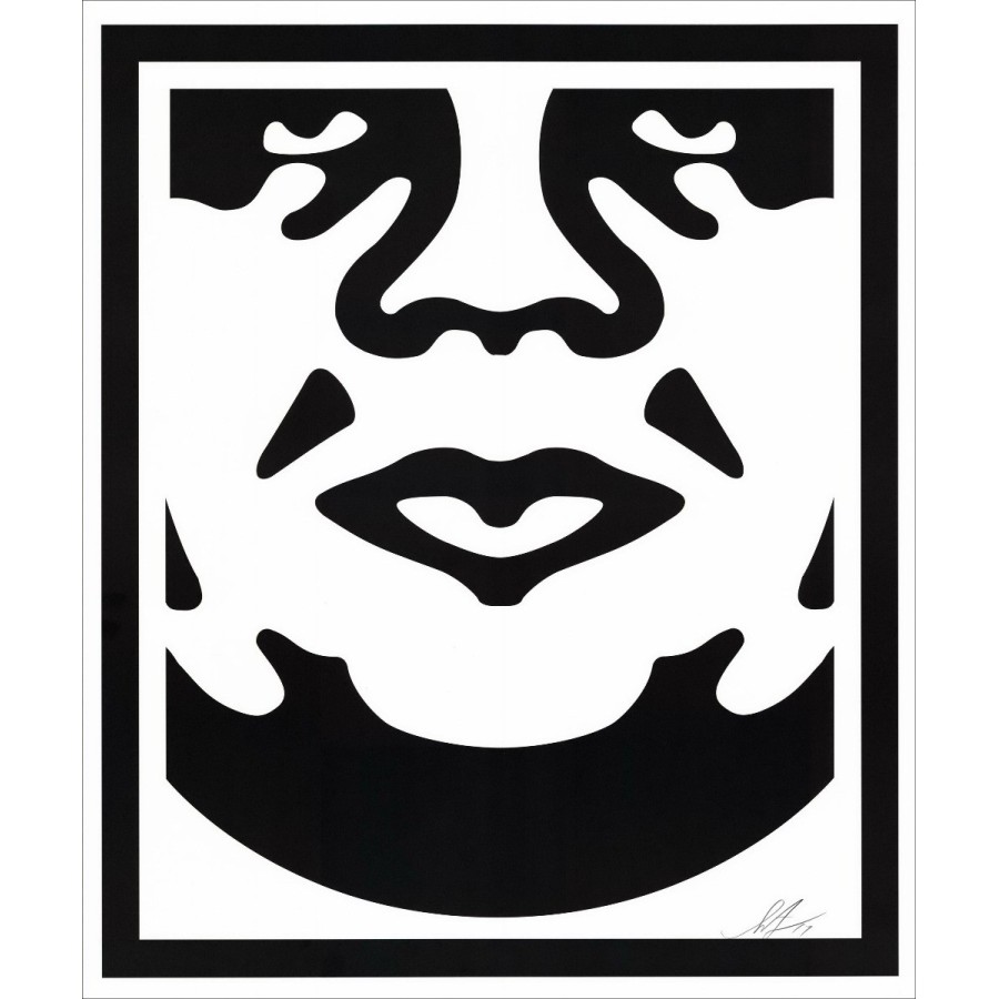 Shepard Fairey OBEY - Viso Bianco 01 | Serigrafia originale