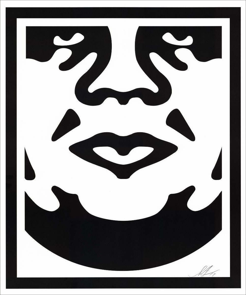 Shepard Fairey OBEY - Gezicht Wit 01 | Originele zeefdruk