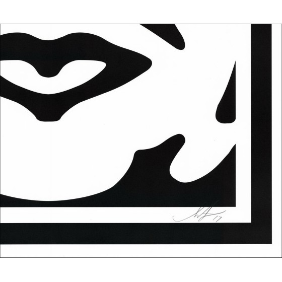 Shepard Fairey OBEY - Gezicht Wit 02 | Originele zeefdruk